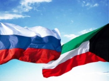 флаг России и Кувейт 